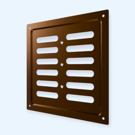 2020MER Metallic brown ERA Решетка вентиляционная MER регулируемая 200х200 окраш.сталь Metallic brown